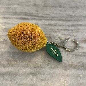 Kate Spade Raffia Lemon Bag Charm / Key Ring - Like New!